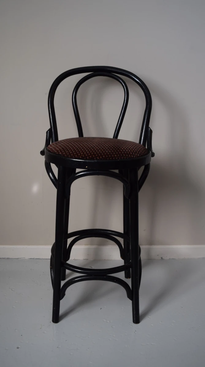 Thonet-stijl bentwood barkruk