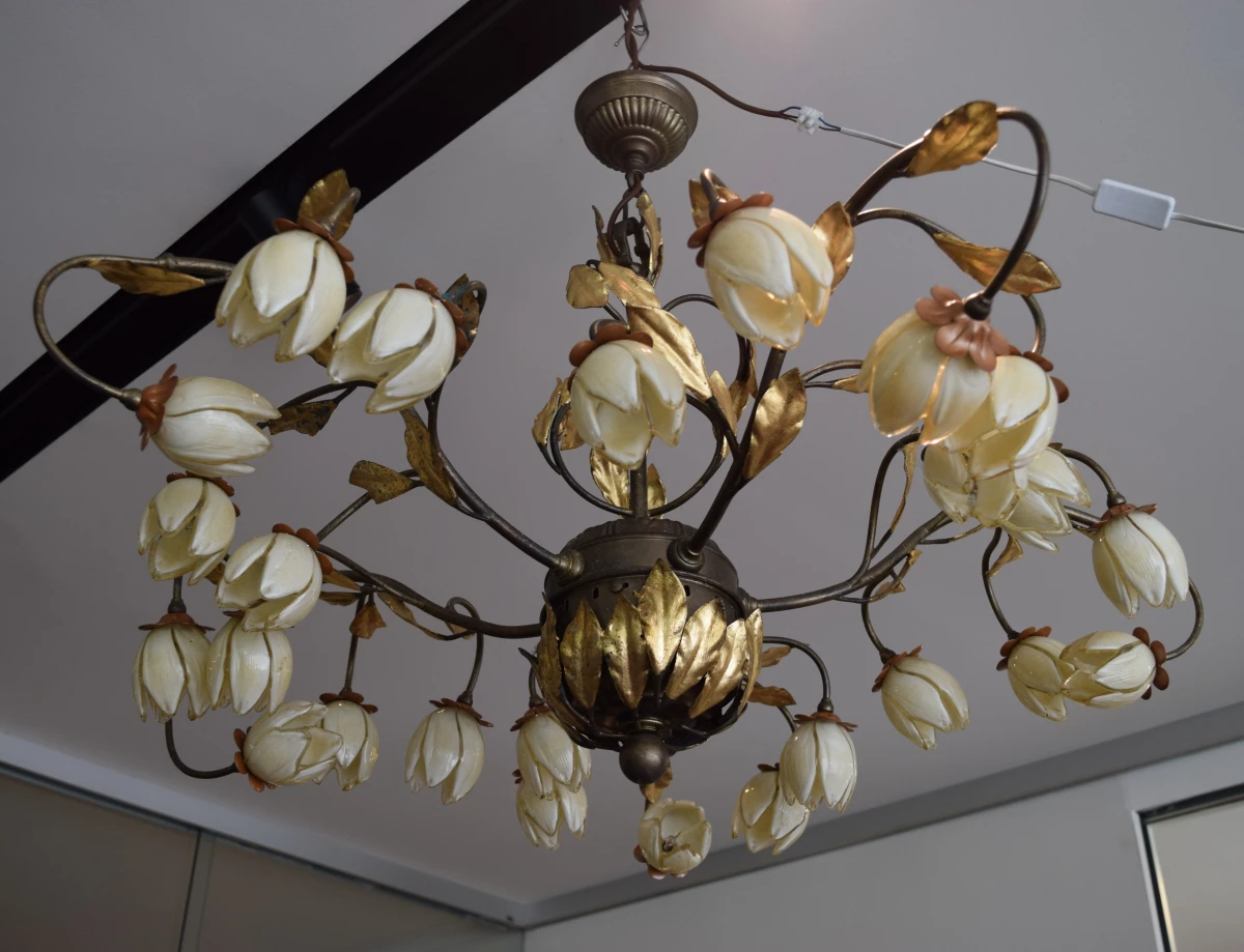 Vintage Bloemen kroonluchter - foto 6