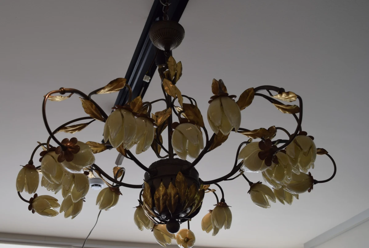 Vintage Bloemen kroonluchter - foto 3