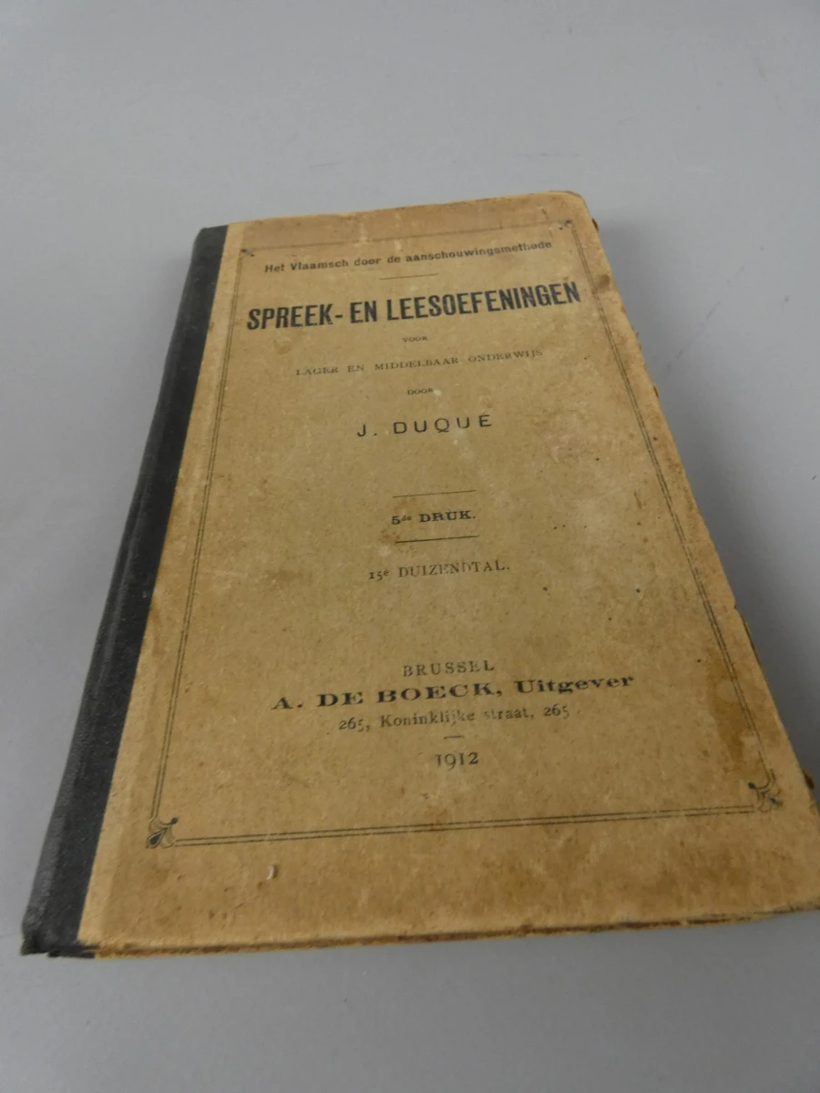 Antiek schoolboek "Spreek- en Leesoefeningen" -  J. Duque 1912