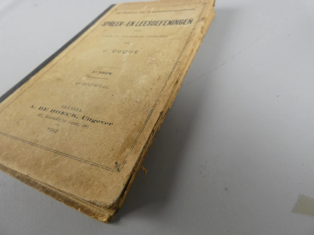 Antiek schoolboek "Spreek- en Leesoefeningen" -  J. Duque 1912