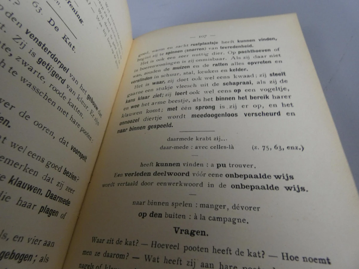 Antiek schoolboek "Spreek- en Leesoefeningen" -  J. Duque 1912