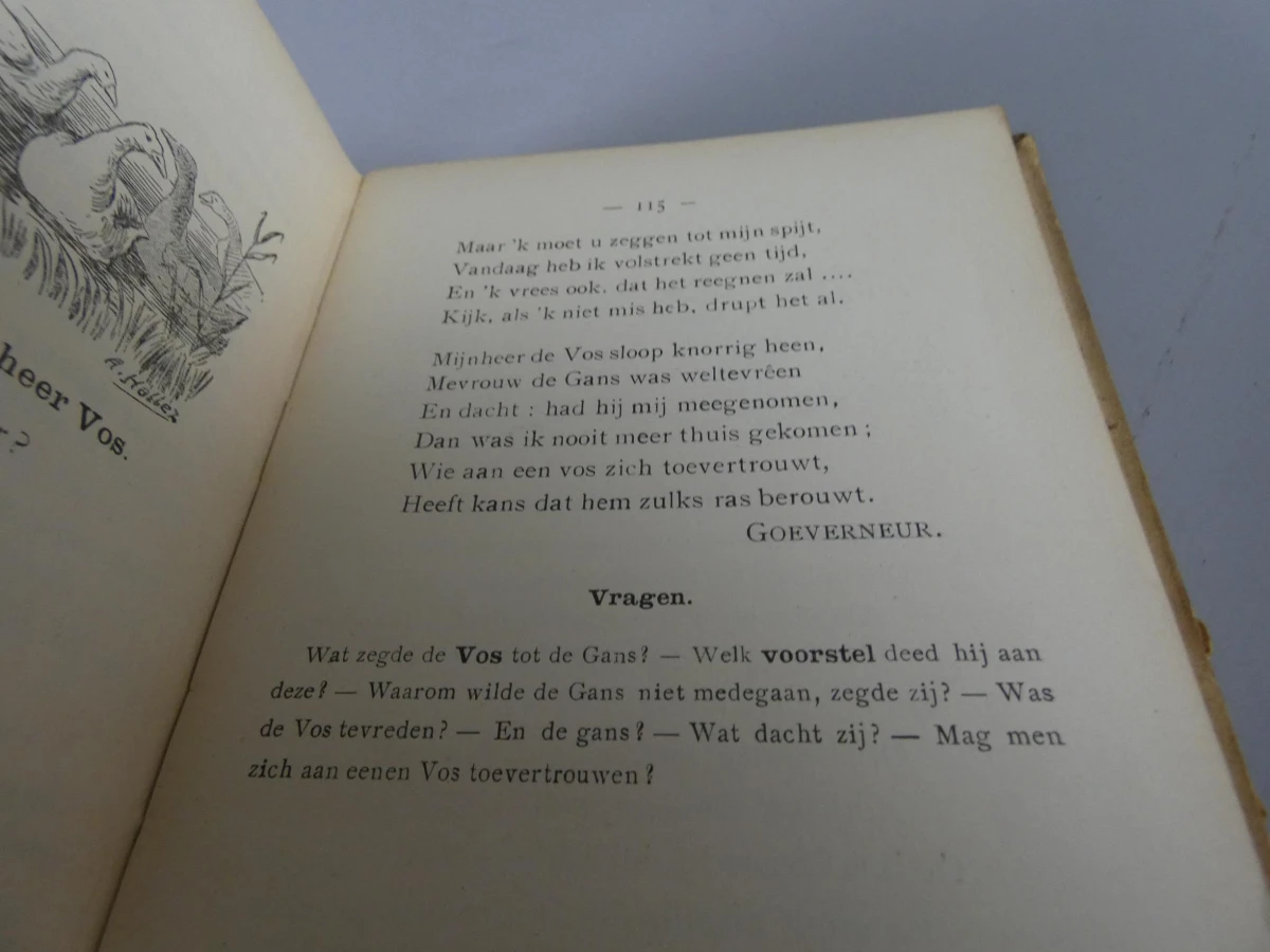 Antiek schoolboek "Spreek- en Leesoefeningen" -  J. Duque 1912