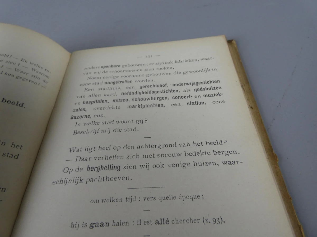 Antiek schoolboek "Spreek- en Leesoefeningen" -  J. Duque 1912