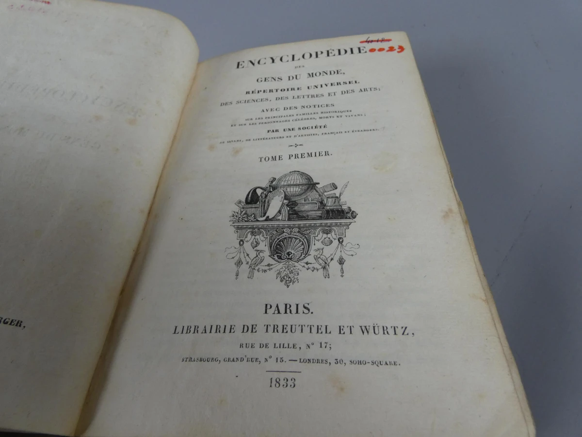 Fransboek "Encyclopédie des gens du monde"