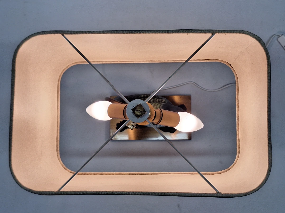 Exotische Vintage Hollywood Regency Tafellamp met Pitta-Vogel