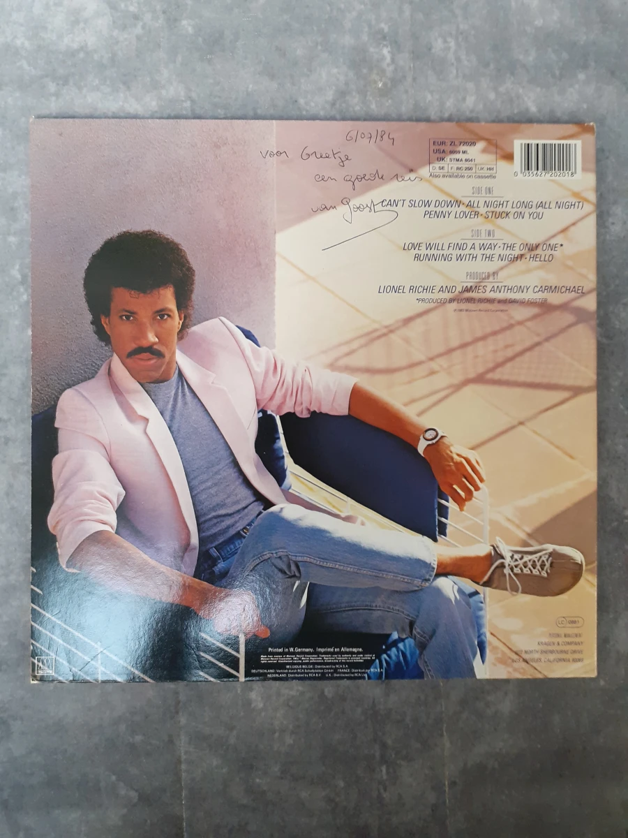 Vinyl: Lionel Richie - Can't slow down