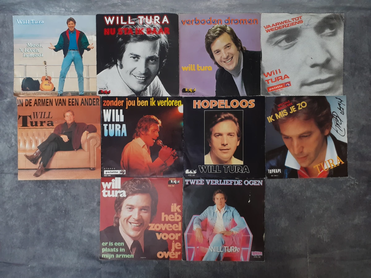 Vinyl: Lot van 20 originele 7-inch singles van Will Tura (2)