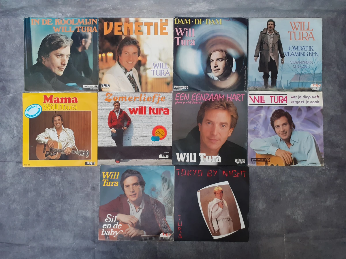 Vinyl: Lot van 20 originele 7-inch singles van Will Tura (2)