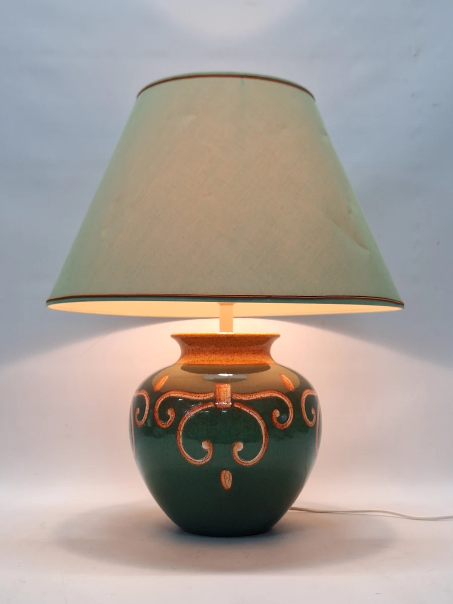 Vintage Louis Drimmer tafellamp – Franse keramiek met originele Drimmer kap