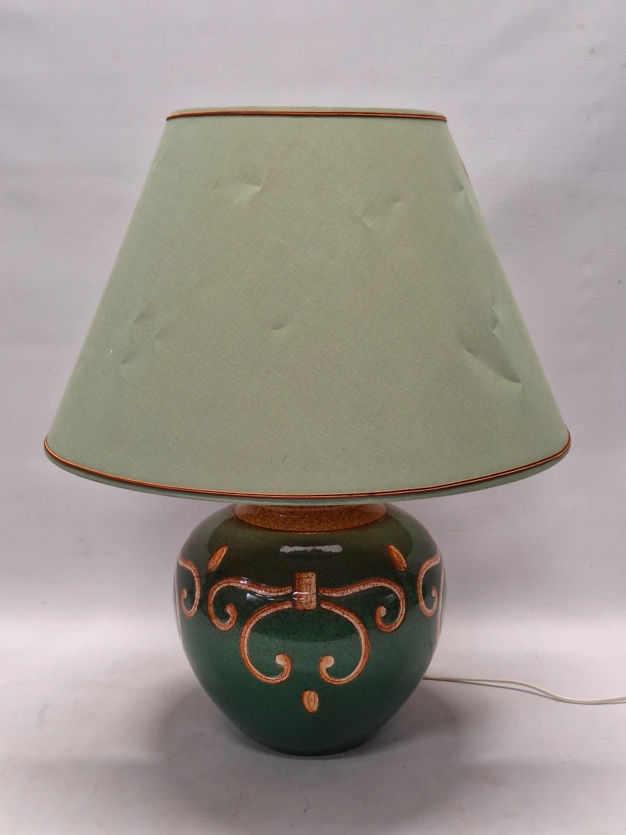 Vintage Louis Drimmer tafellamp – Franse keramiek met originele Drimmer kap