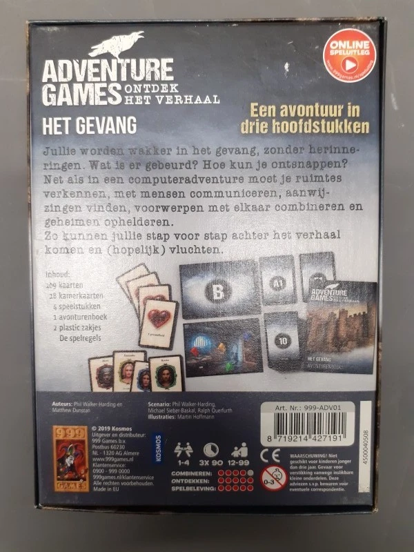 Bordspel: Adventure Games: Monochrome Inc. & Het Gevang - 999 Games