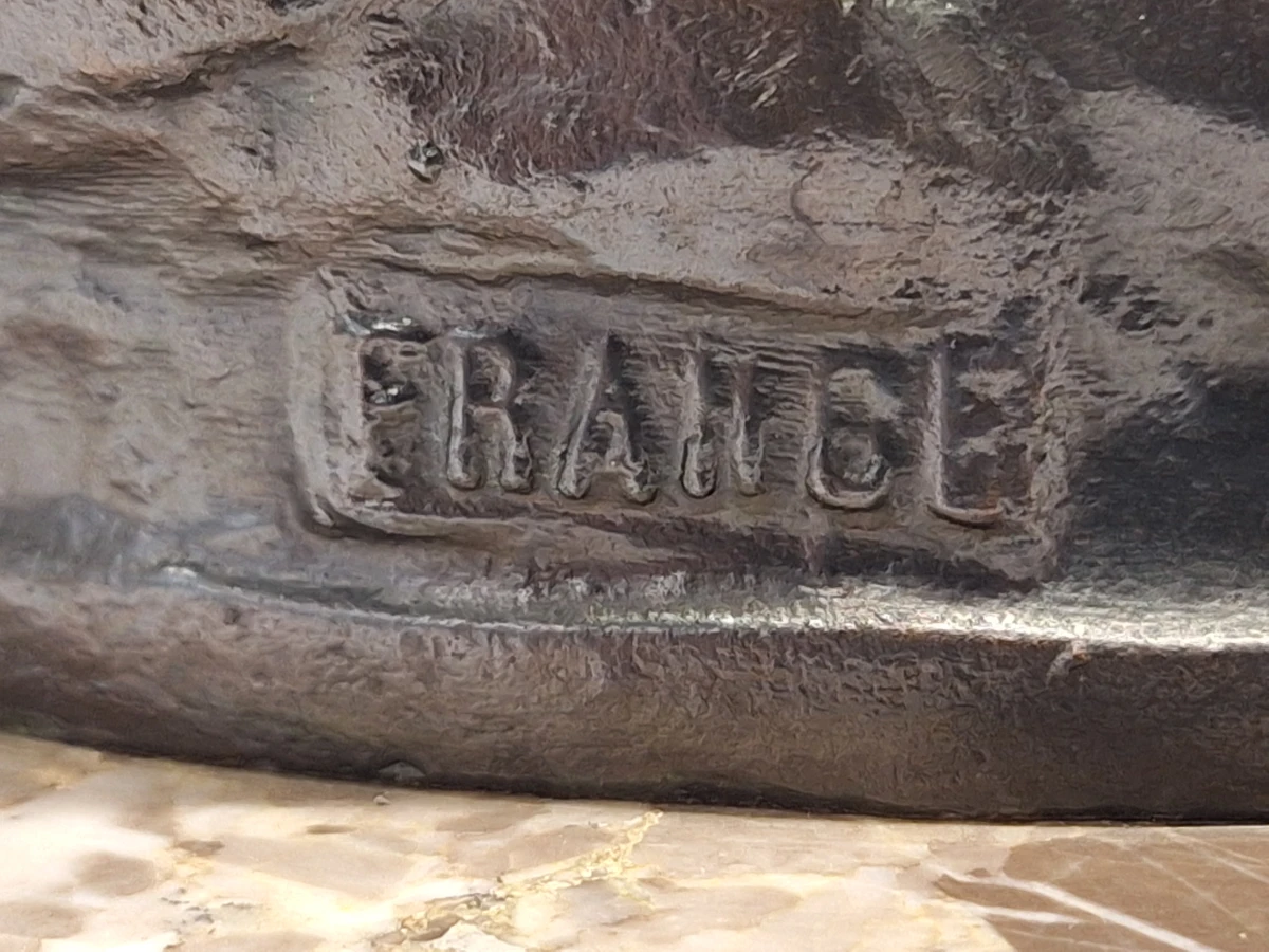 Antiek paar Franse beelden van herder en herderin - L. & F. Moreau