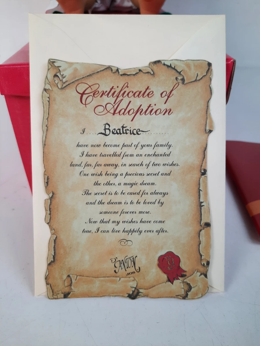 Prachtige D'Anton Jos Collectible Pop "Beatrice" – Compleet met Certificaat & Doos
