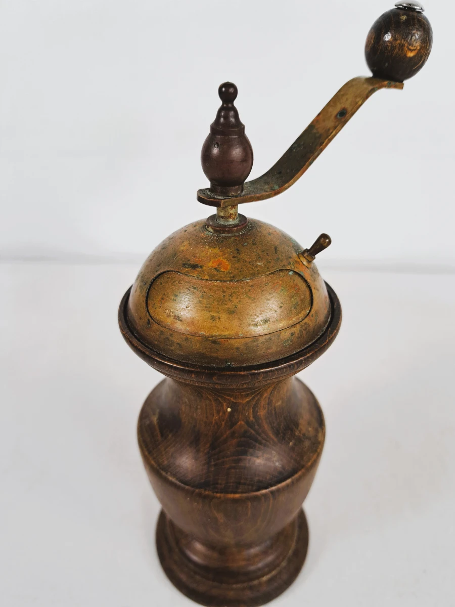 Set van 5 vintage handmolens voor koffie of kruiden