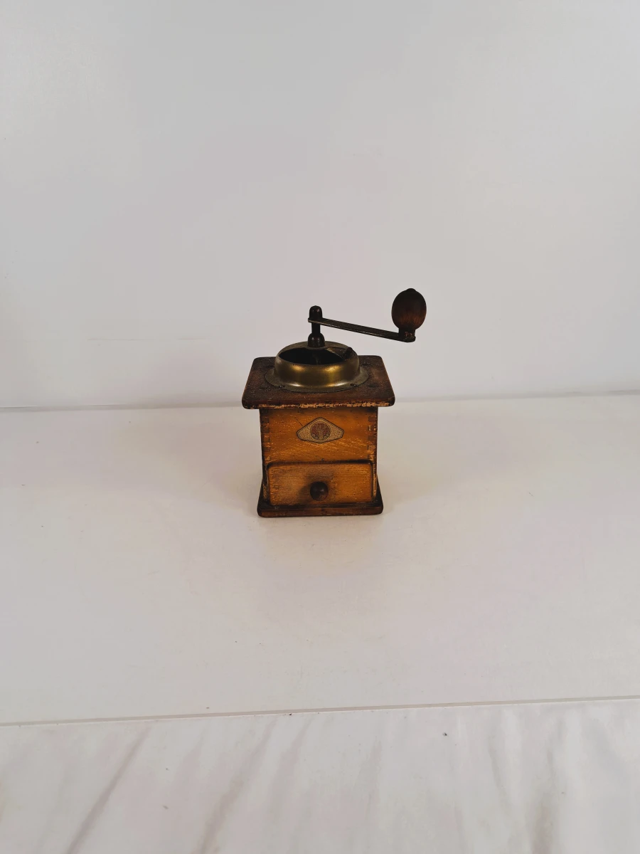 Set van 5 vintage handmolens voor koffie of kruiden