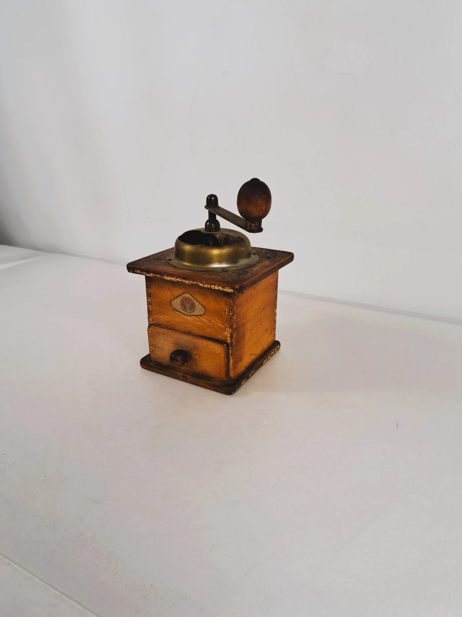 Set van 5 vintage handmolens voor koffie of kruiden