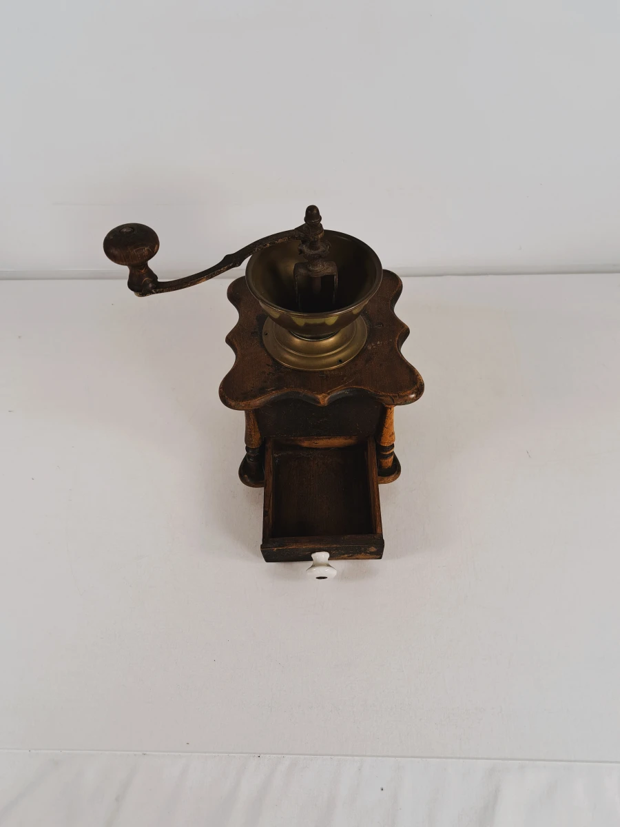 Set van 5 vintage handmolens voor koffie of kruiden