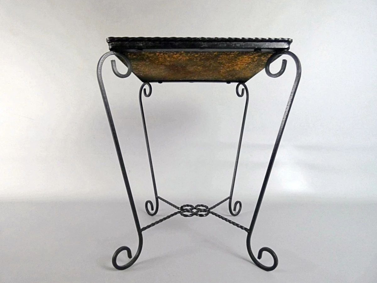 Vintage bijzettafel met tegels