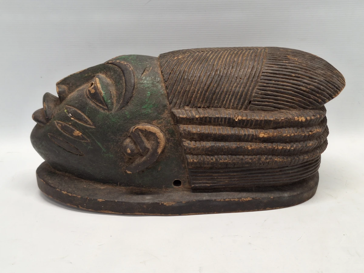 Traditioneel Kifwebe-masker - Handgesneden Afrikaans houten masker uit Congo (Luba/Songye)