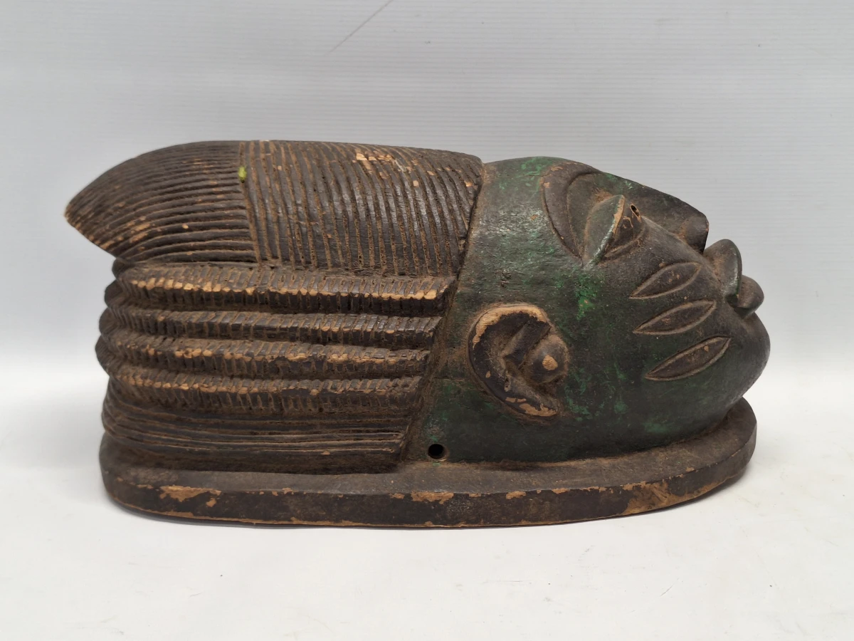 Traditioneel Kifwebe-masker - Handgesneden Afrikaans houten masker uit Congo (Luba/Songye)