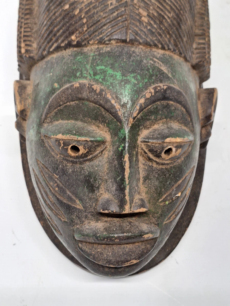 Traditioneel Kifwebe-masker - Handgesneden Afrikaans houten masker uit Congo (Luba/Songye)