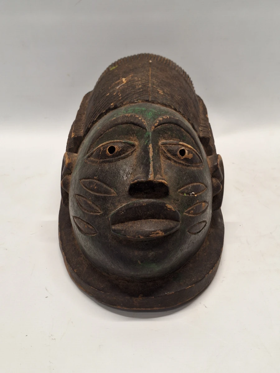 Traditioneel Kifwebe-masker - Handgesneden Afrikaans houten masker uit Congo (Luba/Songye)
