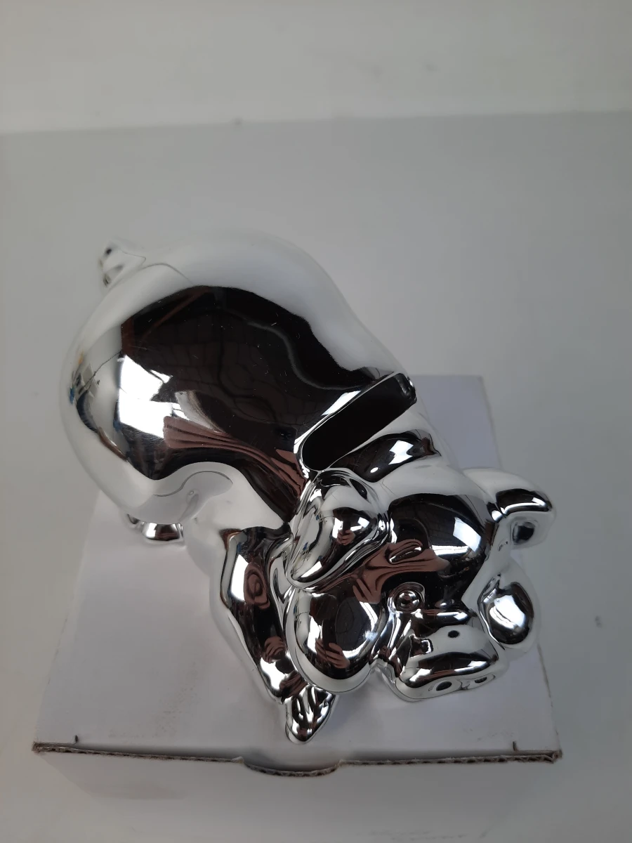 Luxe Verzilverde Spaarpot "Varkentje" – Moda Argenti (Nieuw in Doos)