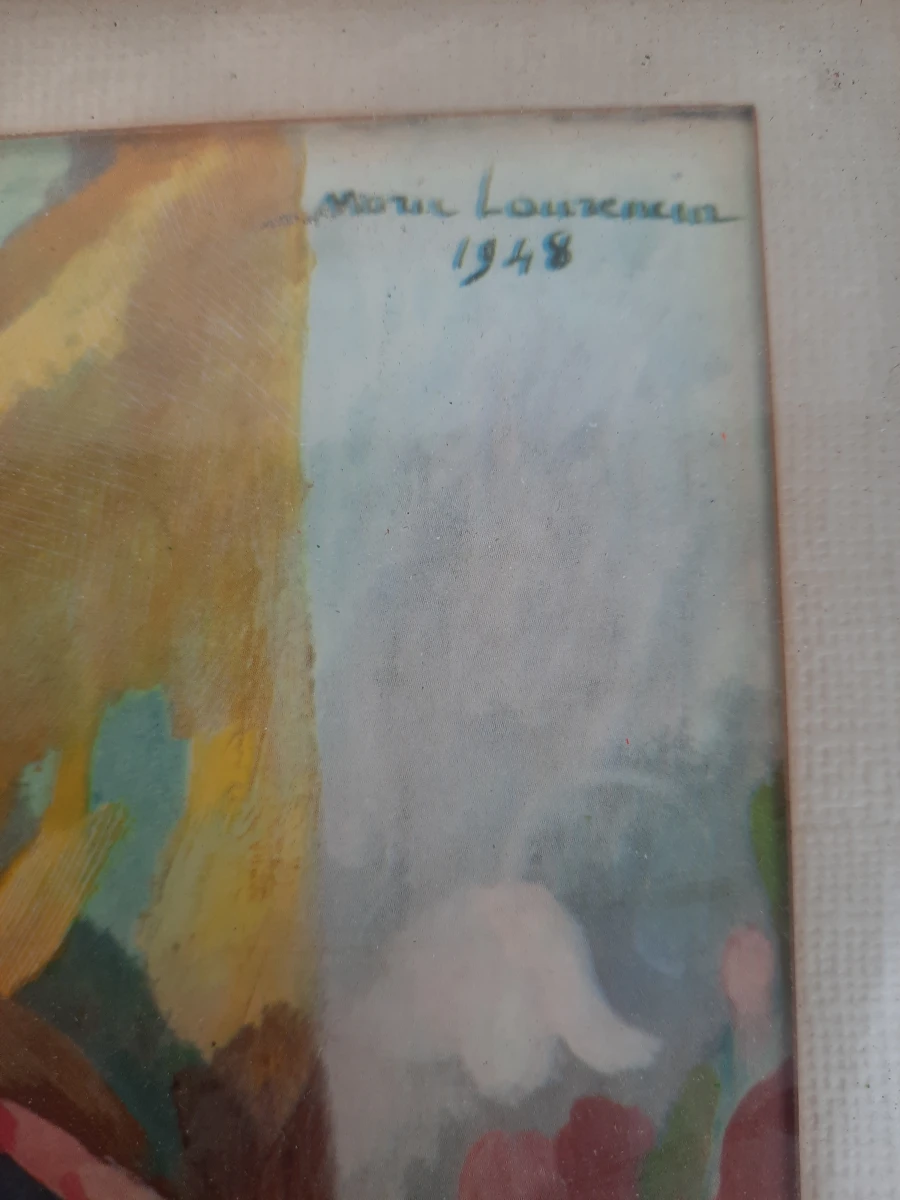 Marie Laurencin – "Two Sisters" (Twee Zussen met Gitaar, 1948) – Ingelijste Kunstdruk / Litho