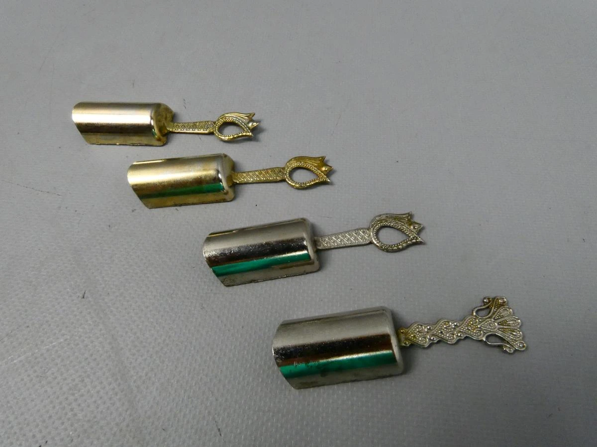 Set vintage metalen scheplepels