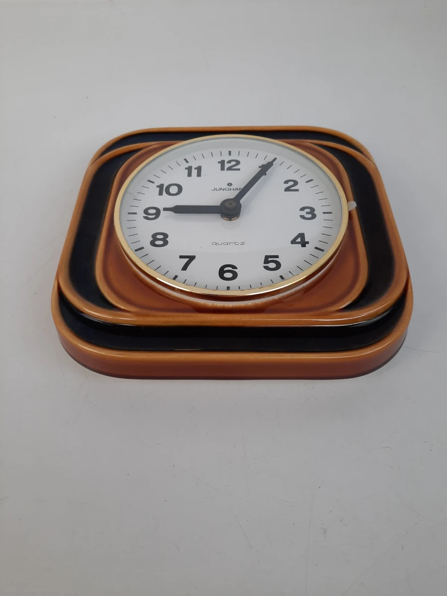 Vintage Junghans Keramische Wandklok (Jaren '70)