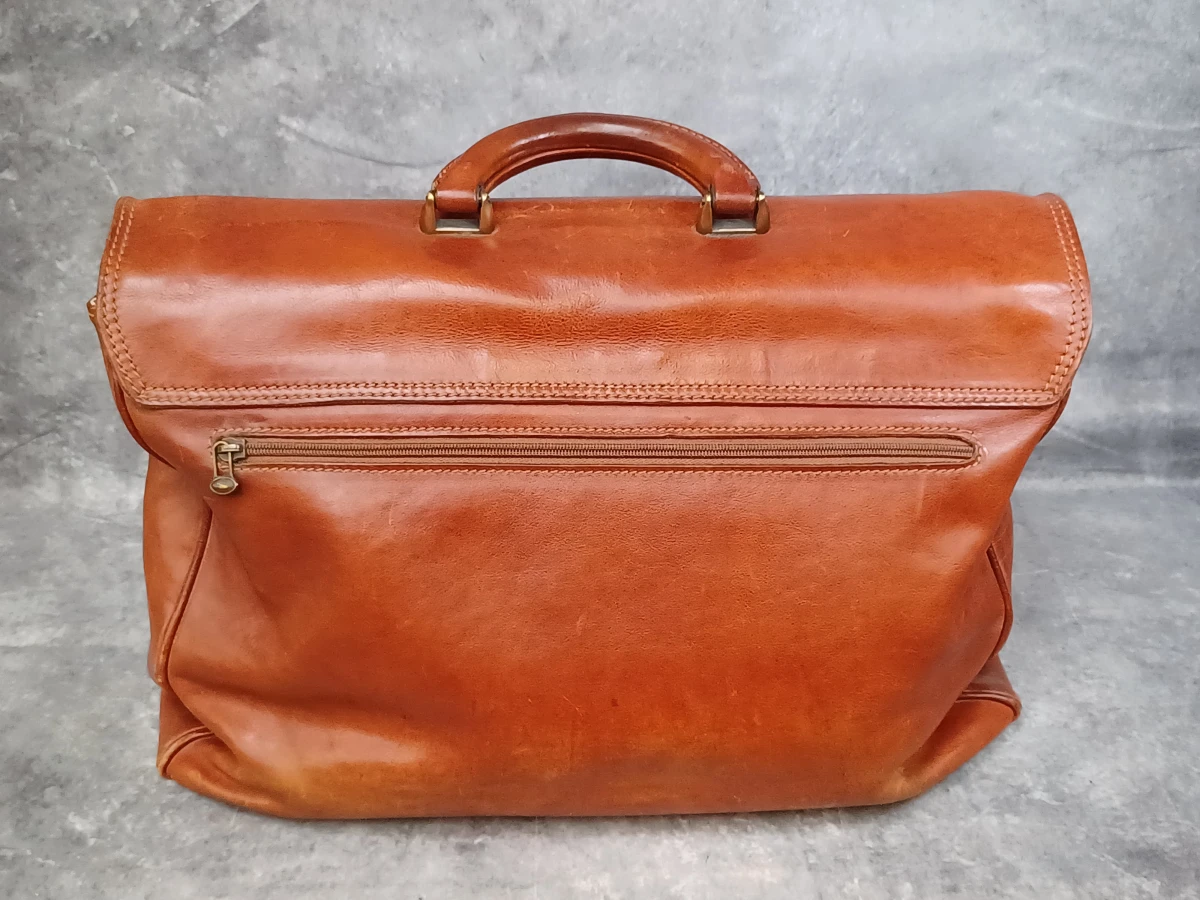 Stijlvolle Scapa lederen cognackleurige aktetas / laptoptas