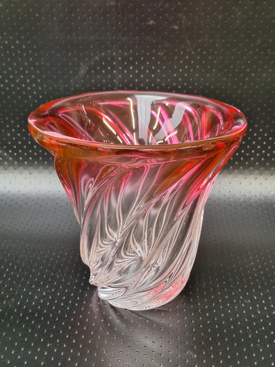 Roze kristallen vaas model Vatel - Val Saint Lambert