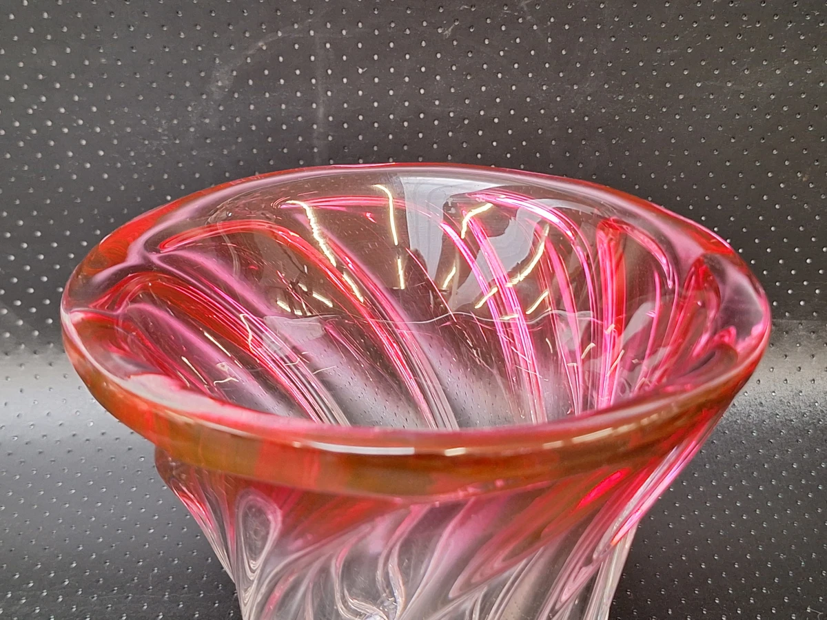 Roze kristallen vaas model Vatel - Val Saint Lambert