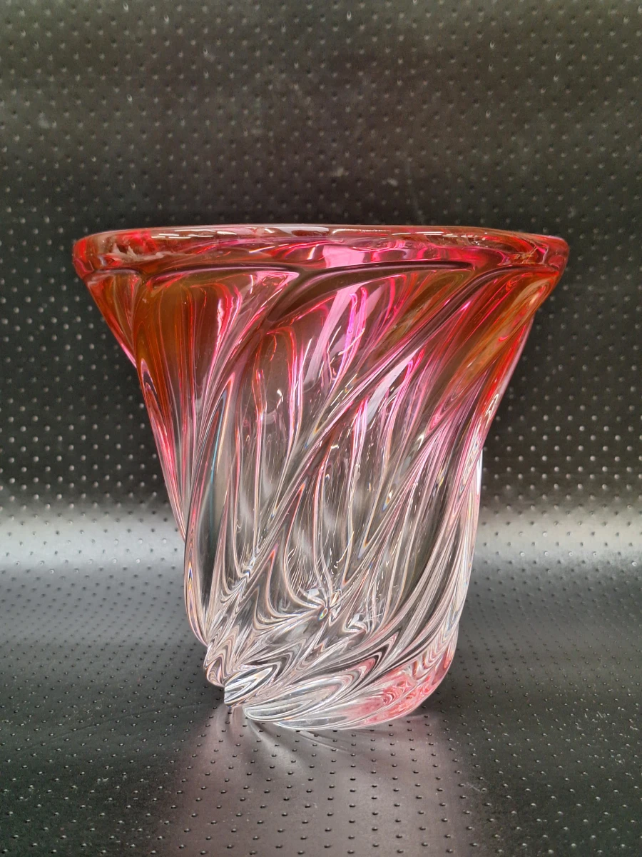 Roze kristallen vaas model Vatel - Val Saint Lambert