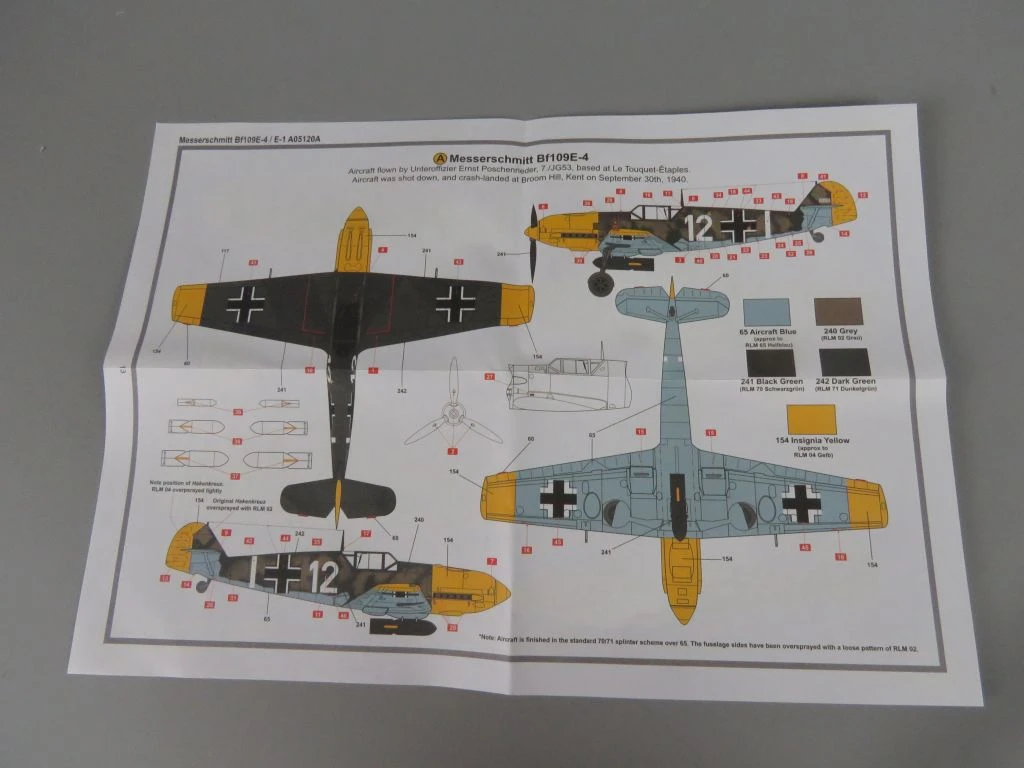 Airfix 1/48 Messerschmitt Bf109E-4 / E-1 Modelbouw