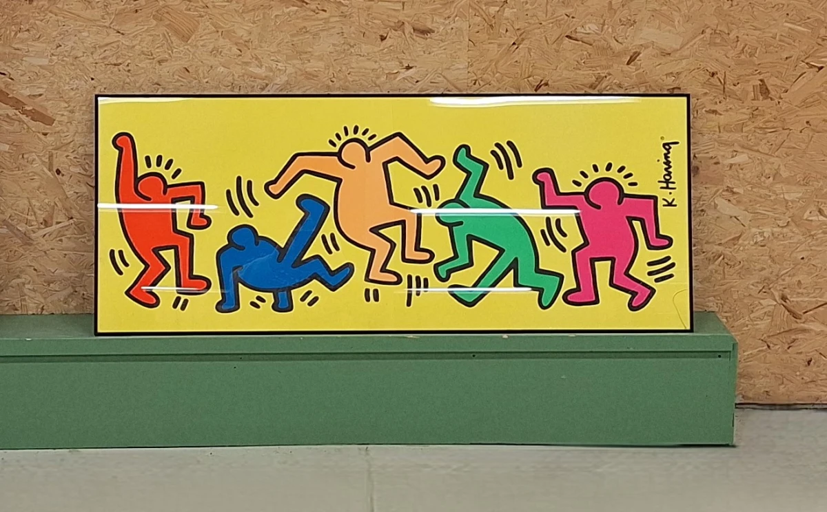 Ingelijste "Dance" poster van Keith Haring