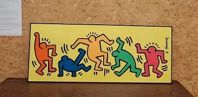 Ingelijste "Dance" poster van Keith Haring