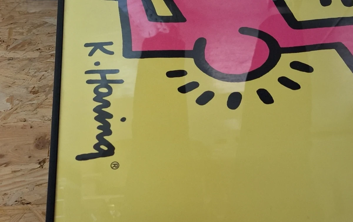 Ingelijste "Dance" poster van Keith Haring