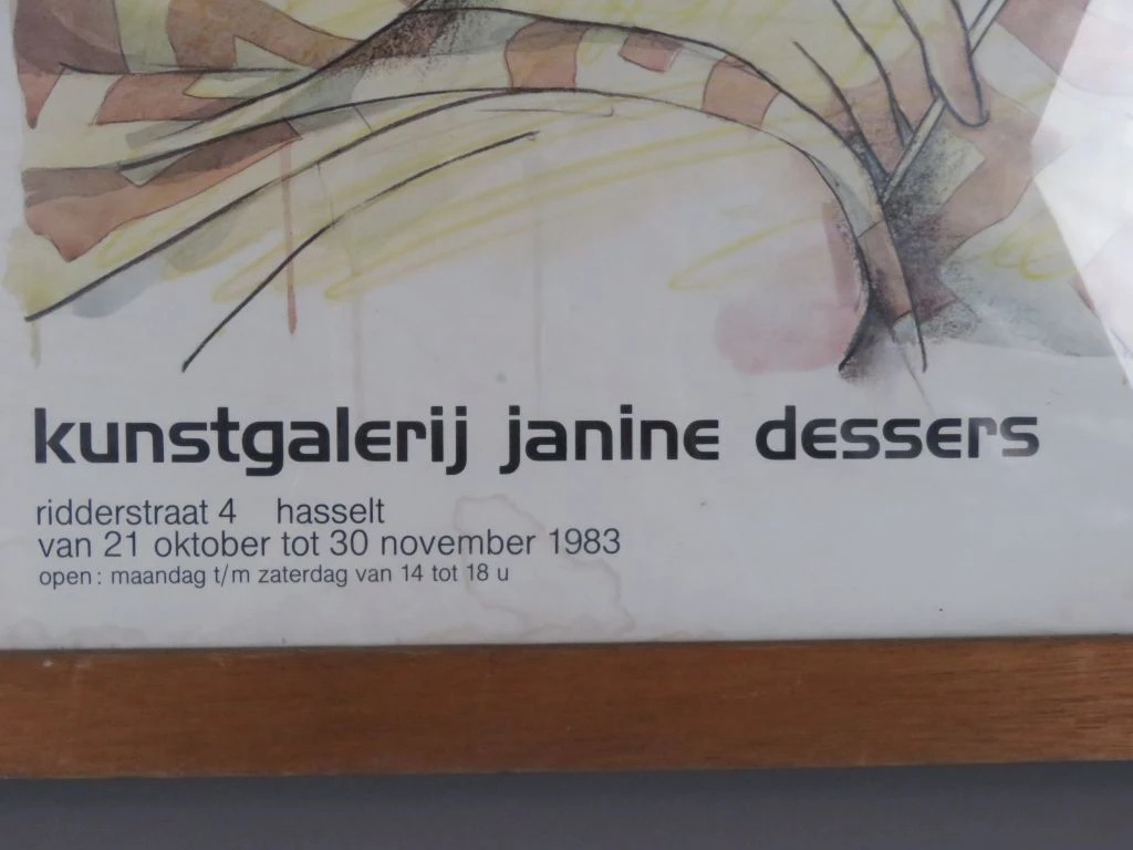 Vintage Tentoonstellingsaffiche Jan Vanriet (1983)