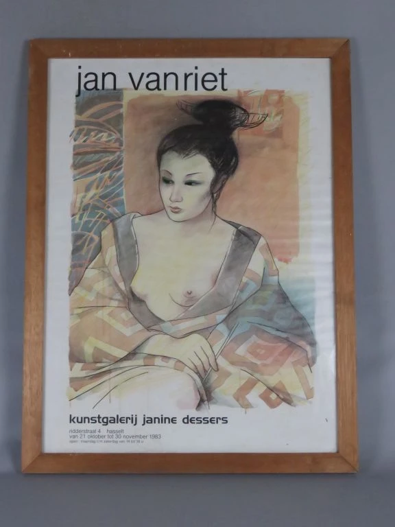 Vintage Tentoonstellingsaffiche Jan Vanriet (1983)