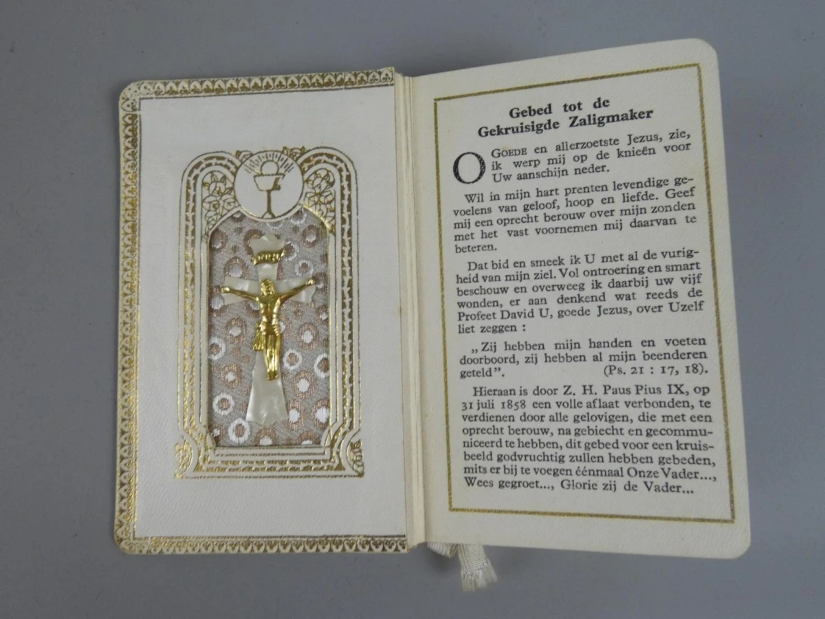 Gebedenboekje met religieuze aandenkens - 1958