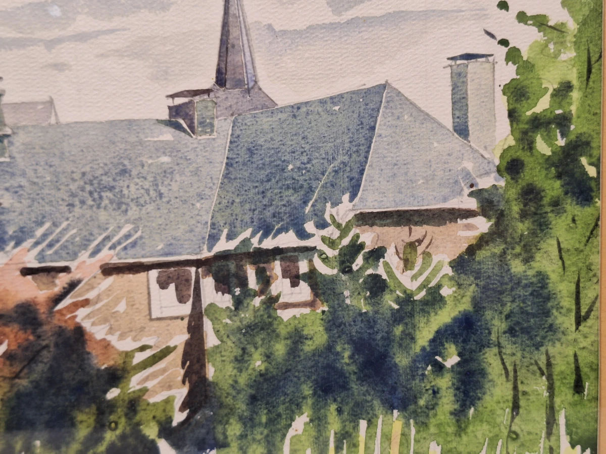 Set van 2 originele aquarellen door Architect F. Barbaix