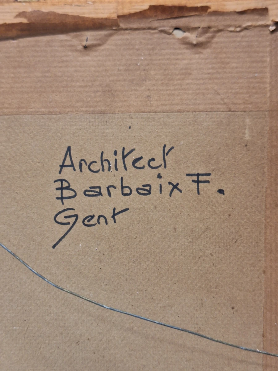 Set van 2 originele aquarellen door Architect F. Barbaix
