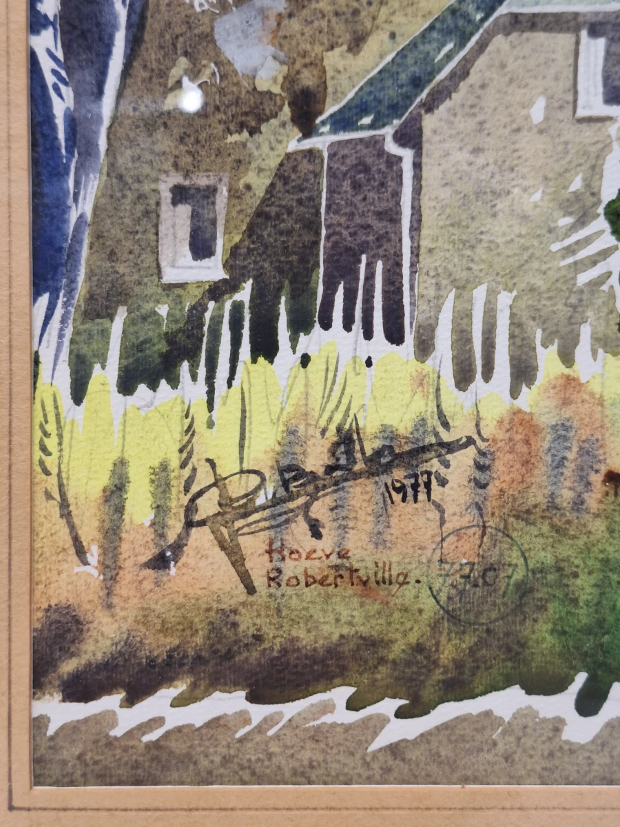 Set van 2 originele aquarellen door Architect F. Barbaix