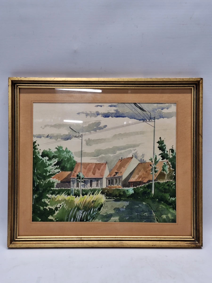 Set van 2 originele aquarellen door Architect F. Barbaix