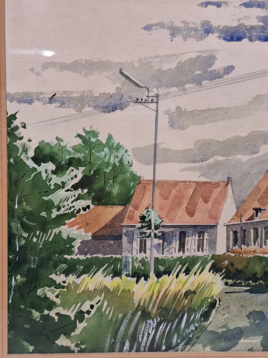 Set van 2 originele aquarellen door Architect F. Barbaix