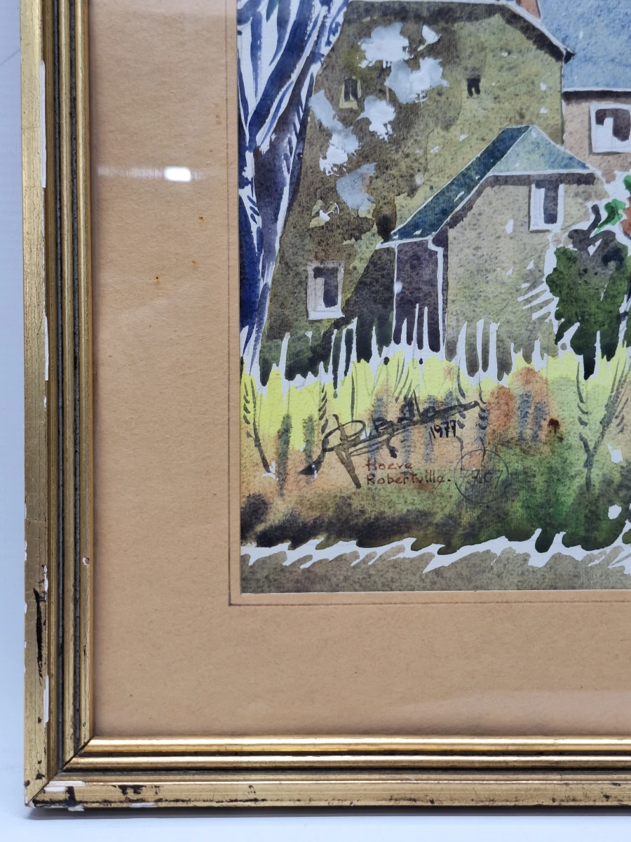 Set van 2 originele aquarellen door Architect F. Barbaix