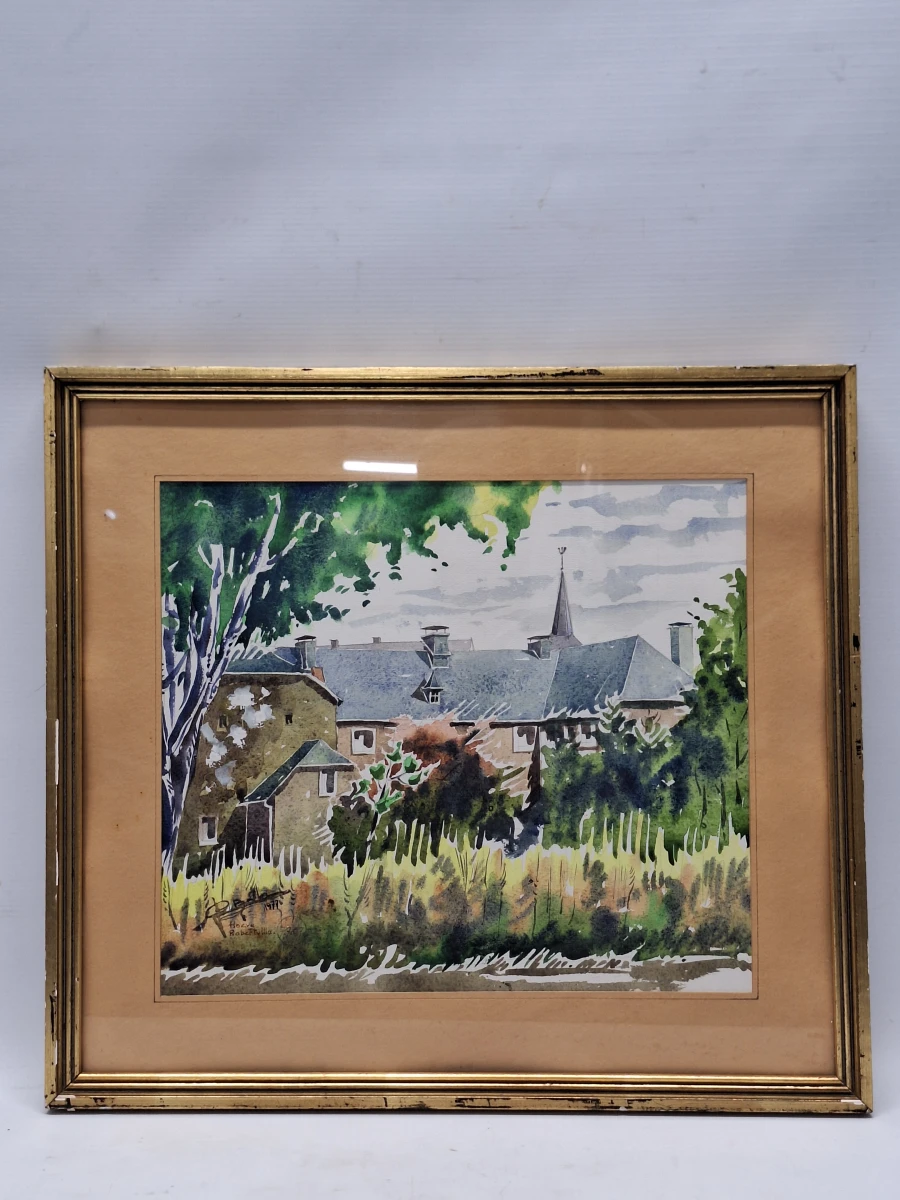 Set van 2 originele aquarellen door Architect F. Barbaix