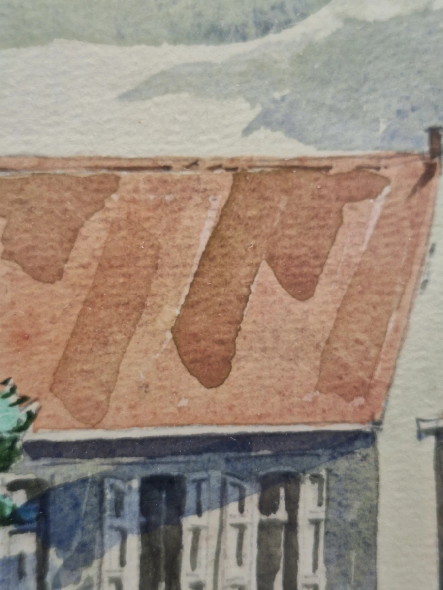 Set van 2 originele aquarellen door Architect F. Barbaix